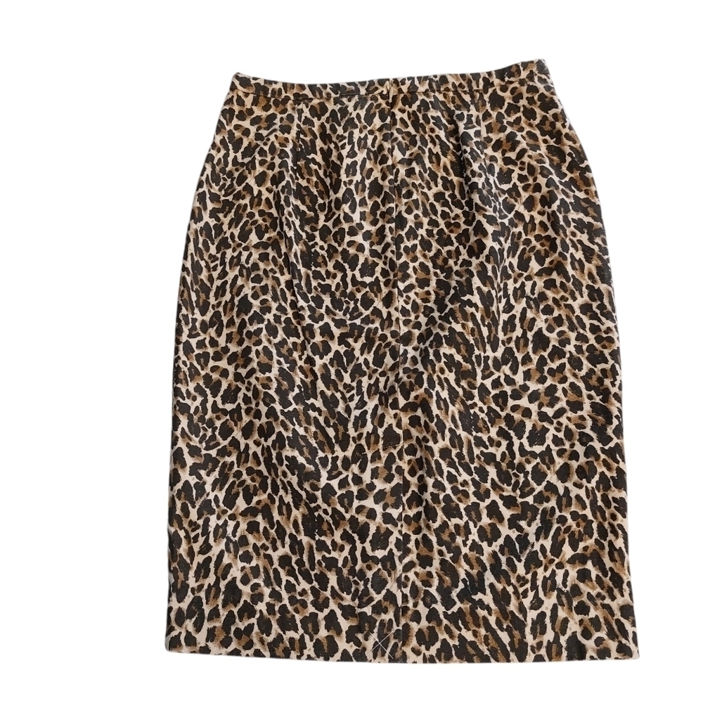J. Crew Animal Print Side Zip Pencil Skirt- size 4 - Picture 4 of 8